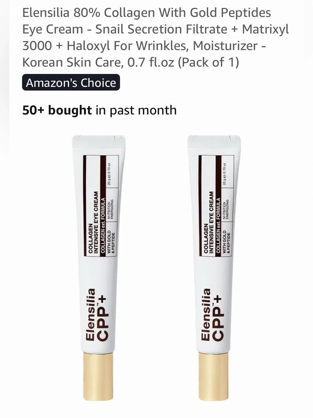 Elensilia-CPP Intensive Eye Cream 80% collagen NWT